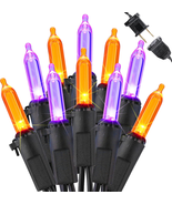 Purple &amp; Orange Halloween Lights, 33Ft 100 LED Halloween String Lights, ... - $344.95 MXN