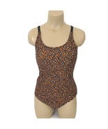 Hurley Women&#39;s size Small One-Piece Swim Bathing Suit Brown Black Animal... - £21.22 GBP