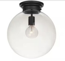 Globe Electric - Portland 1-Light Black Semi-Flush Mount - £15.59 GBP