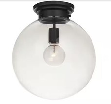 Globe Electric - Portland 1-Light Black Semi-Flush Mount - £14.89 GBP