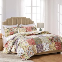 Greenland Home Blooming Prairie Cotton Patchwork Quilt Set, King/Califor... - £105.36 GBP