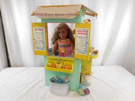 American Girl Lea&#39;s Fruit Stand Retired Set 18&quot; Doll Playset + Lea Doll + Meet - £101.02 GBP