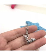 Flying Bat Charm Fashion Necklace - £6.65 GBP