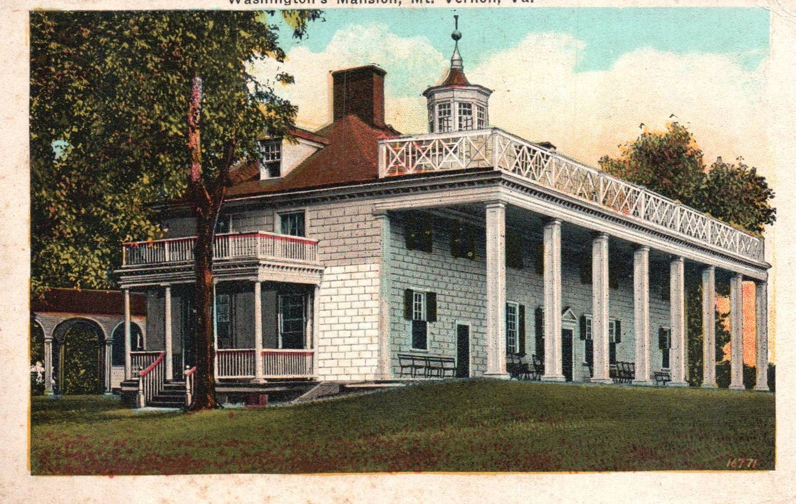 VINTAGE POST CARD MOUNT VERNON WASHINGTON 1924  POSTED 5.5 X 3.5 PHOTO CARD - $8.90