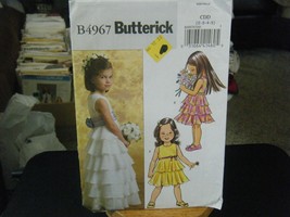 Butterick B4967 Girl&#39;s Dress &amp; Cummerbund Pattern - Size 2/3/4/5 - $12.83