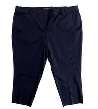 Lafayette 148 Navy Capri Stretch Pants Cotton Twill Pockets SZ 18 New $498 - £96.65 GBP