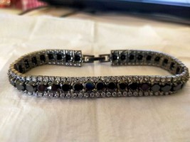 5 Carati Taglio Rotondo Diamanti Finti Uomo Tennis Bracciale 925 Argento... - $256.04 CAD