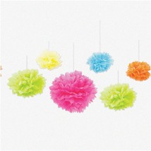 &quot;Luau Tissue Paper Fluff Balls - 6 Piece Set for Spring &amp; Summer Decorations, 9&quot; - $45.53