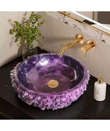 15&quot;Crystal Amethyst Sink– Luxury Handmade Gemstone wash basin for Bathro... - $16,070.30 MXN