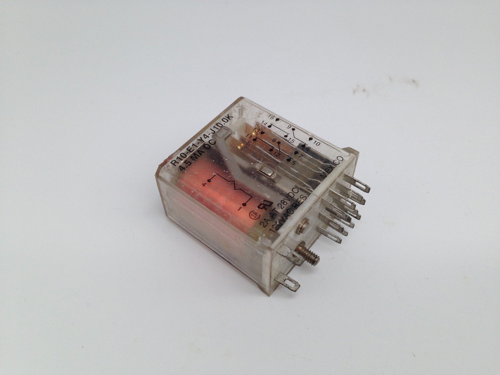 Potter &amp; Brumfield R10-E1Y4-J1.0K Relay, 2Amp, 28VDC, 120VAC, 11-Blade - $8.25