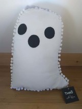 Thro by Marlo Lorenz Halloween Pom Pom Ghost Throw Pillow 15x10 - £29.90 GBP