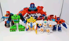 Transformers Rescue Bots Lot (9) Heatwave Whirl Bumblebee Boulder  Optimus Prime - £29.67 GBP