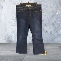 Banana Republic Jeans Womens 32 Med Rise Flare Boot Denim Stretch Dark Wash - $15.00