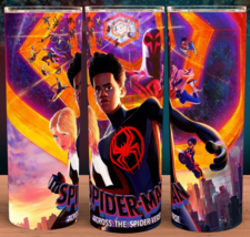 Spiderman Spider Verse Miles Morales Cup Mug Tumbler 20oz with Lid and Straw - £15.59 GBP