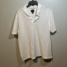 14th And Union Men&#39;s Polo Shirt Large, White Golf Polo, Cotton Blend Cas... - $11.88