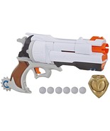 NERF Overwatch McCree Rival Blaster with Die Cast Badge &amp; 6 Overwatch Ri... - £33.56 GBP