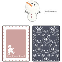 Sizzix Basic Grey Gingerbread Man And Nordic Flowers Set Embossed Folders And Si - £18.17 GBP