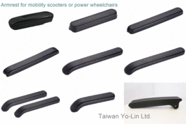 MSP 1pair AR12 PU formed arm pads armrests 36X4.9X2.7cm mobility scooters  image 4
