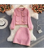 Two Piece Tweed Set in Pink - £78.65 GBP+