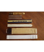 Vintage Slide Rule Steel Ruler Lot Acumath Number 400B Mannheim USA Wood... - $353.57 MXN