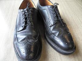 Black Color Rounded Brogues Toe Wing Tip Handmade Mens Classical Oxford Shoes - £119.87 GBP+