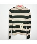 Karen Millen Wool Blend Turtleneck Sweater Size 1 &quot;Small&quot; Color Block St... - $937.97 MXN