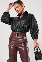 Shirt Lambskin Leather Formal Women Casual Black Handmade Genuine Party ... - £86.09 GBP