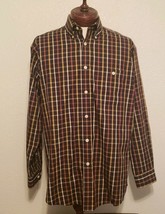 Orvis Men&#39;s Large Plaid Long Sleeve Shirt Button Down - £16.89 GBP
