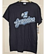 GILDAN #1 GRANDPA MEN&#39;S BLACK COTTON T-SHIRT NEW - €6,87 EUR