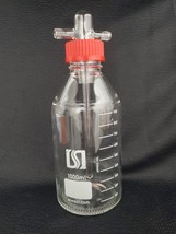 Lab 1000ml Gas Washing Bottle Graduated Lab Buffer Bottle Screw-Cap GL45 - $28.01