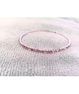 Pink Rhinestone Elastic Tennis Bracelet - $13.52 CAD