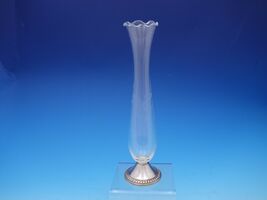 Duchin Creations Sterling Silver Vase Ruffled Etched Glass Gadroon Base ... - €136,09 EUR