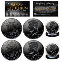 2024 Genuine Black Ruthenium Jfk Kennedy Half Dollar 2-Coin Set Both P &amp; D Mint - £14.64 GBP