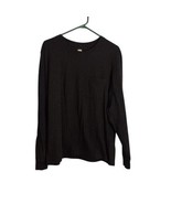 Open Trails XL Mens Black Long Sleeve Cotton T-Shirt Pocket Layering - $17.00