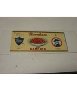 Burnham DICED CARROTS Produce crate label - $129.73 MXN