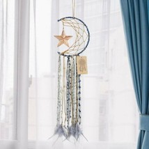 Dream Catcher Celestial Moon Star Dreamcatcher Room Decor 25&quot; Feather Beads - £25.95 GBP