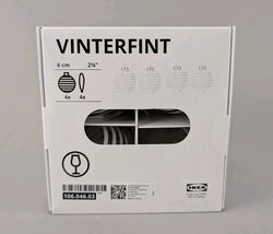 IKEA VINTERFINT Tree Ornament Bauble Clear Glass White 4 Pack 2¼" New 10... - $16.73