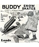 Buddy Snow Ice Skates Falcon 1929 Advertisement Christmas Sportswear DWAA22 - €25,56 EUR