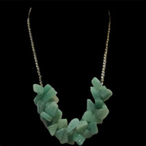 Natural Green Aventurine Crystal Tumbled Stone Healing Minerals Sterling Necklac - £90.85 GBP