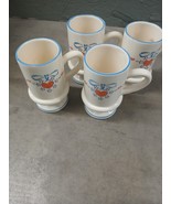 4 Sigma Western Germany Hearts and Flowers Footed Mugs ~ - $14.99