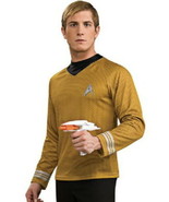 Star Trek New Movies Captain Kirk Command Gold Adult Deluxe Uniform Shir... - £40.64 GBP