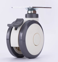 4&quot; 5&quot; medical double-wheel casters with universal and full-brake flat sc... - $12.74+