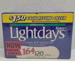 Kotex Vintage Lightdays 164 Ct Unscented Pantiliners Pads NOS Sealed 198... - $43.55