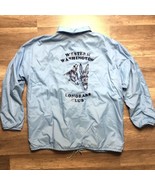 VTG 80s Aristo Jac Nylon Snap Windbreaker Men’s XL Blue WA Longears Club... - $32.00