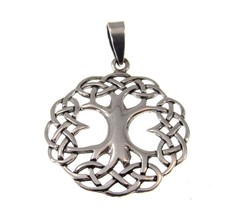 Tree of Life Pendant Handcrafted in Solid 925 Sterling Silver Celtic Yggdrasil - £15.23 GBP