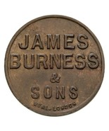(1896-1944) St.Lucia James Burness &amp; Co. Token 30 MM - $676.03 MXN