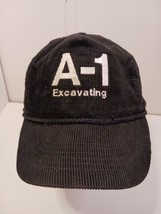 Vintage A-1 Excavating Corduroy Adjustable Cap Hat - $14.84
