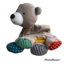 Carter&#39;s My ABC Friend Bear Book Baby Rattle Crinkle Sensory Plush 9” Reading - £5.43 GBP