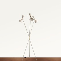 Mid Century 3 Arms Stilnovo Style Floor Lamp Light Brass Sputnik light Fixture - £340.66 GBP