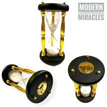 Temporizador de arena de madera antiguo náutico con reloj de sol, reloj ... - £36.58 GBP